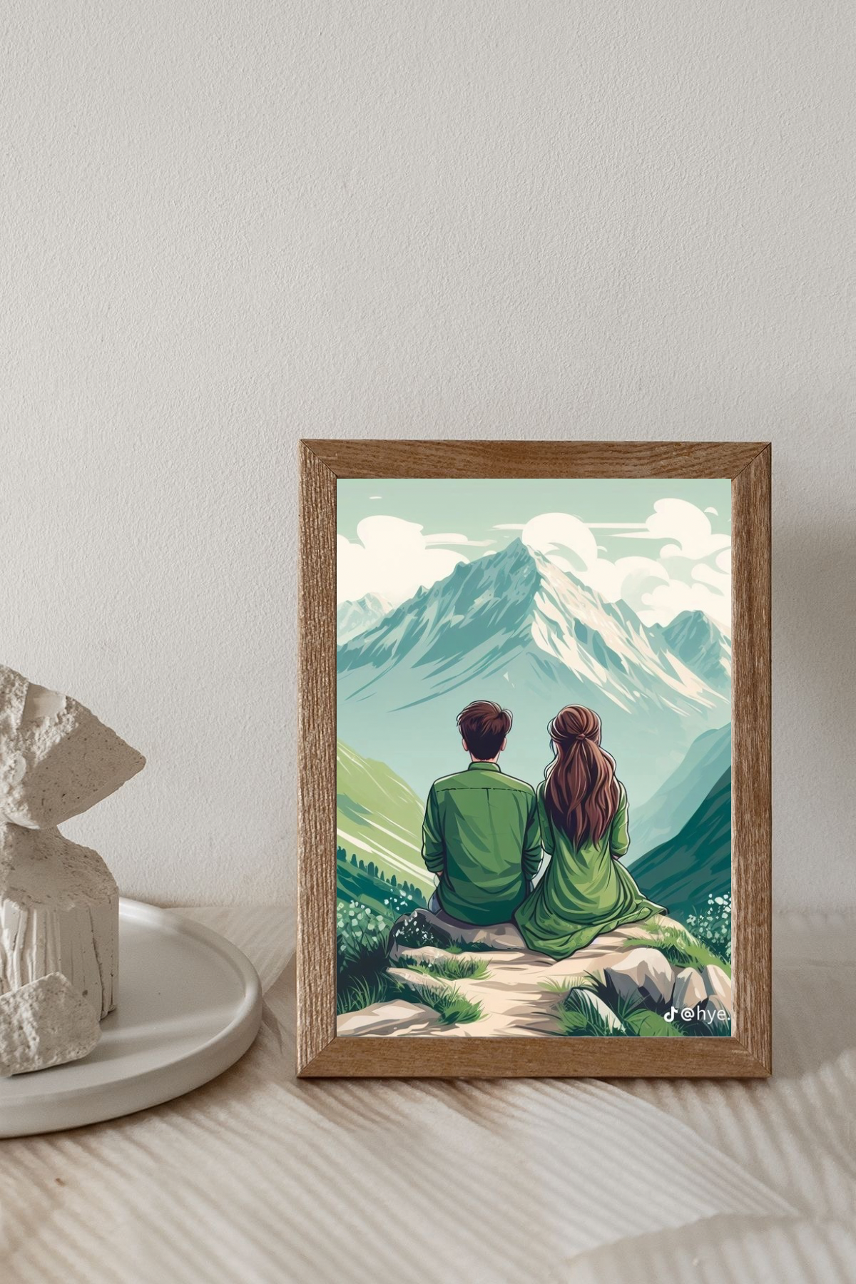 Two people sitting on a hill | Aesthetic Frame