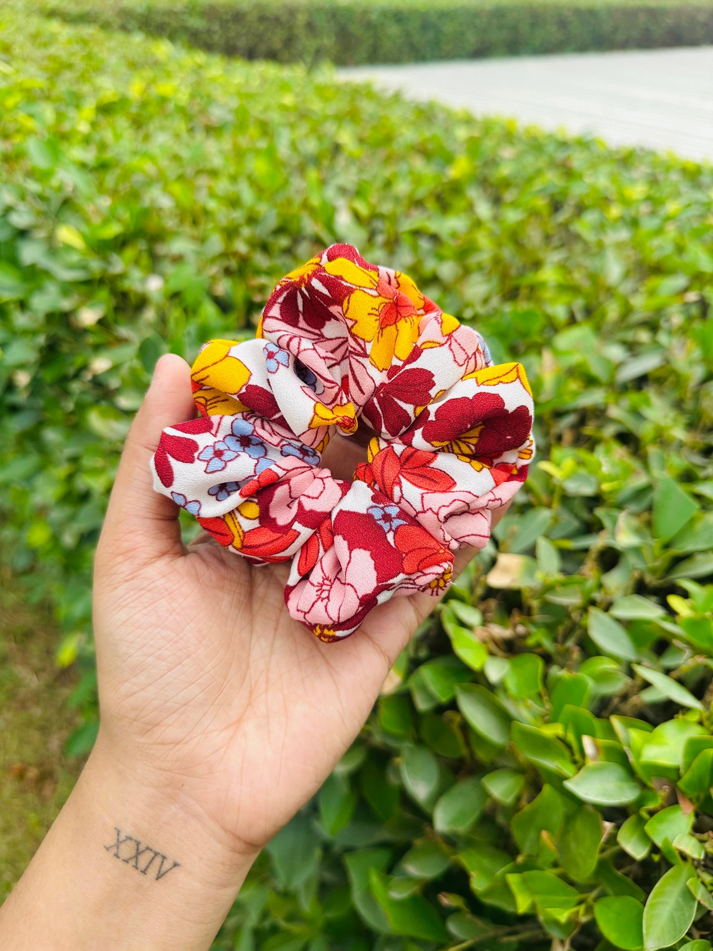 Multicolour Floral Scrunchie