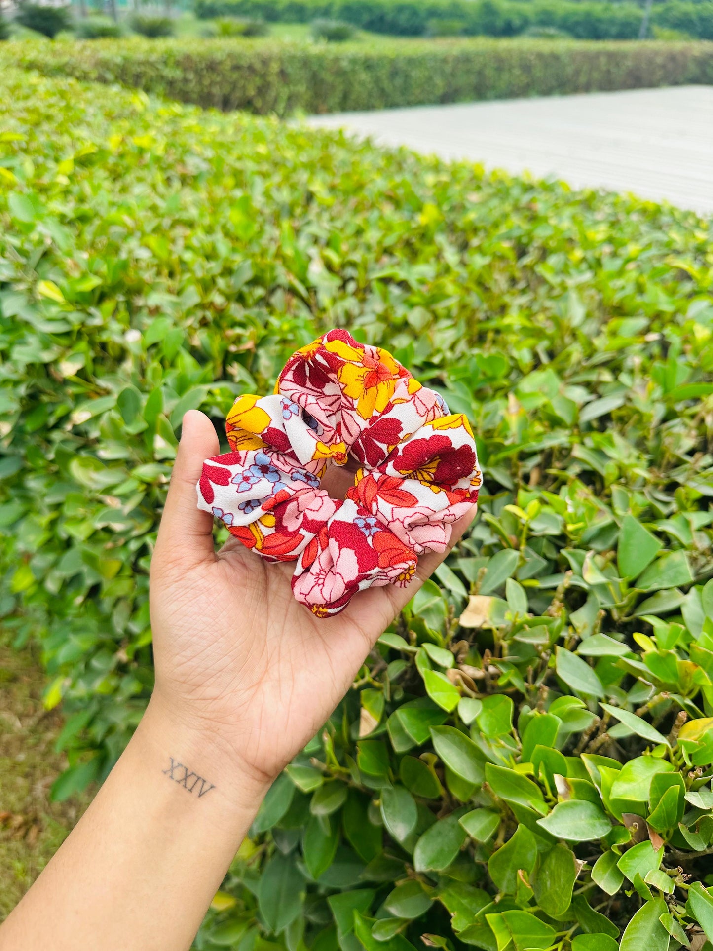 Multicolour Floral Scrunchie